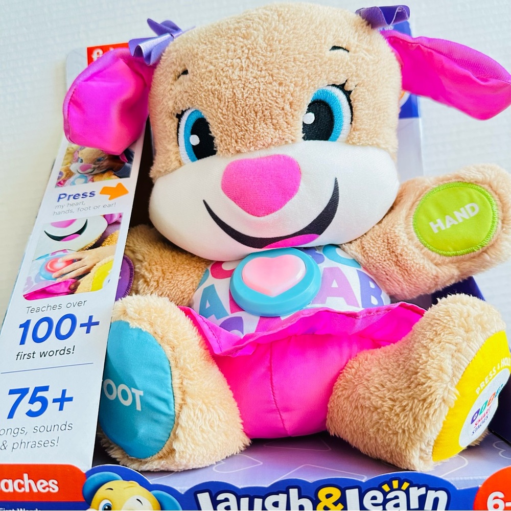 Fisher-Price Laugh & Learn Smart Stages Puppy Plush Learning Toy for Baby Infant - Picture 8 of 9